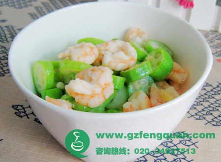 秋葵炒虾仁